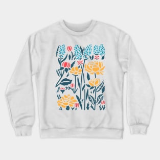 Vintage Texas Flowers Bluebonnets Yellow Roses Crewneck Sweatshirt